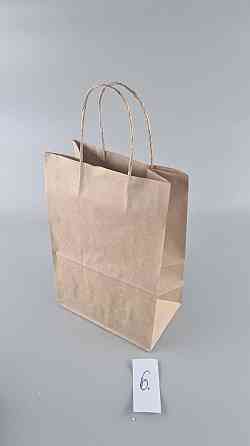 Пакет паперовий з ручками коричневий 28см 19см 11,5 см 25шт №6 Харків