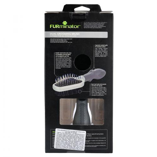 Гребінець-щітка FURminator для котів та собак, двостороння, з гумовою ручкою та захисними кульками Київ - фото 3