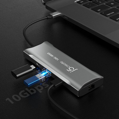 Порт-репликатор J5create Dock-Station USB-C 10Gbps, 7-in-1 (хаб/HDMI/PD/картридер) (JCD393-N) Винница - изображение 4
