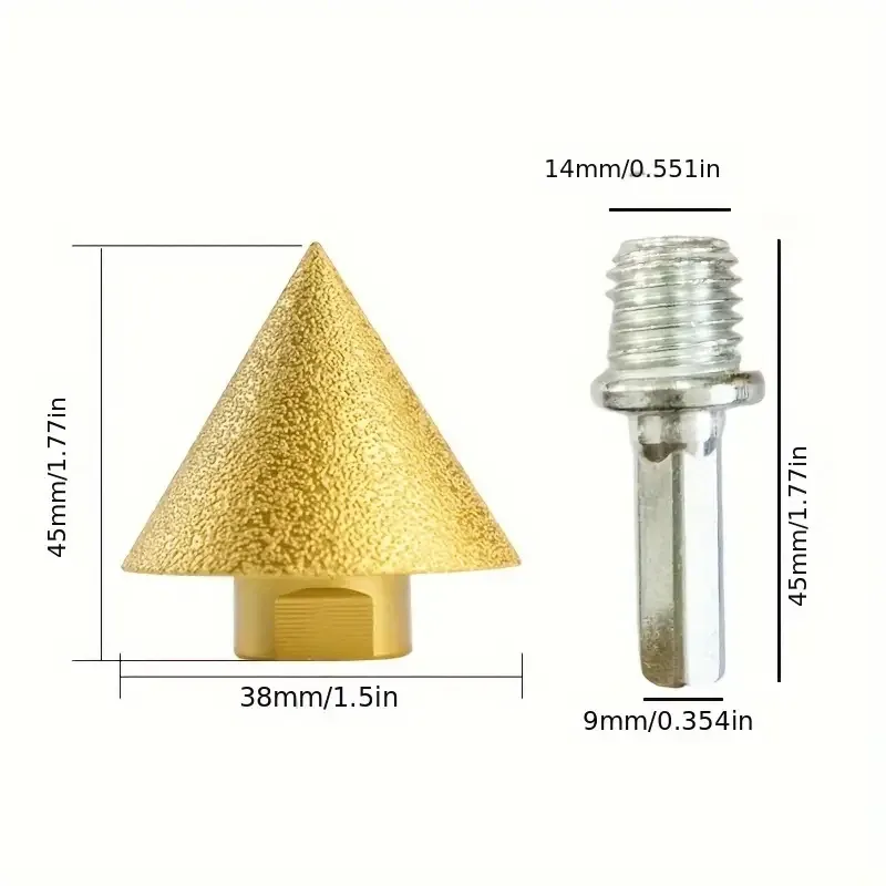 Конусна алмазна фреза для кераміки, граніту та каменю Київ - фото 13