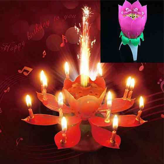 Свеча для торта FLOWER музыкальная 13см Полтава