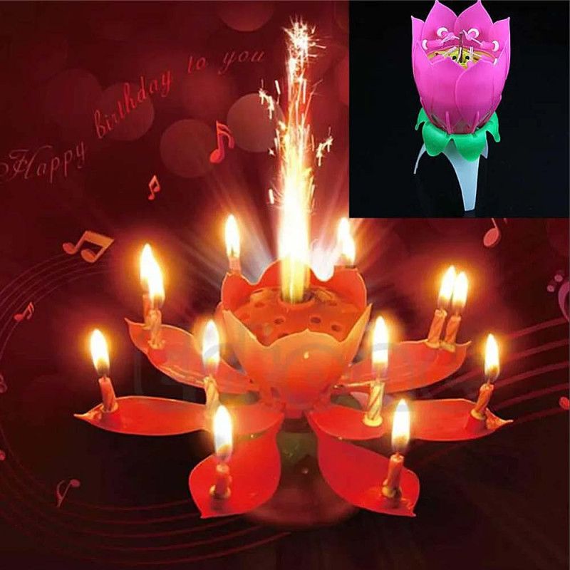 Свічка для торта FLOWER музикальна 13см Полтава - фото 1