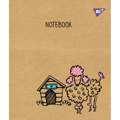 Зошит Yes А5 Sketch Animal Крафт 12 аркушів лінія (765070) Вінниця - фото 4