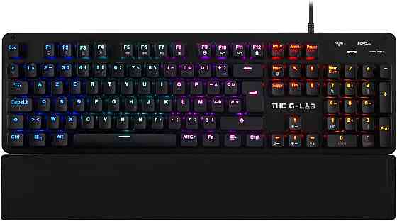 Ігрова клавіатура механічна дротова з RGB-підсвіткою для з PC, Mac, PS4, Xbox One, THE G-LAB чорна USB, геймерська ергономічна Київ