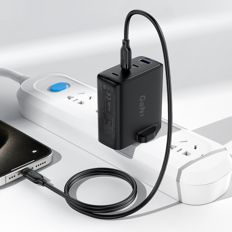 Кабель ACEFAST C16-01 TPU charging data cable USB-C to L Black Одесса - изображение 6