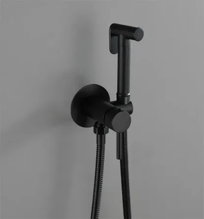 Змішувач для гігієнічного душу Mixxus Premium Hans 002 Black вбудований чорний латунний (MI5980) Чернівці - фото 2