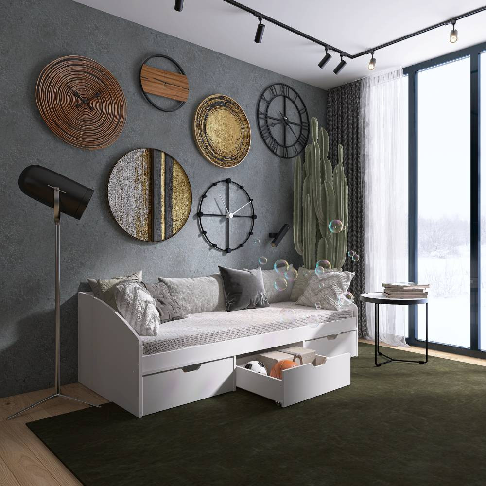 Кровать односпальная с ящиками Эверест Комфорт 3 193х84х59 см Нимфея Альба (DTM-5726) Львов - изображение 4