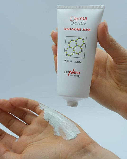 Себорегулююча маска із заспокійливим ефектом SEBO-NORM MASK DERMA SERIES 100 мл Дніпро - фото 4