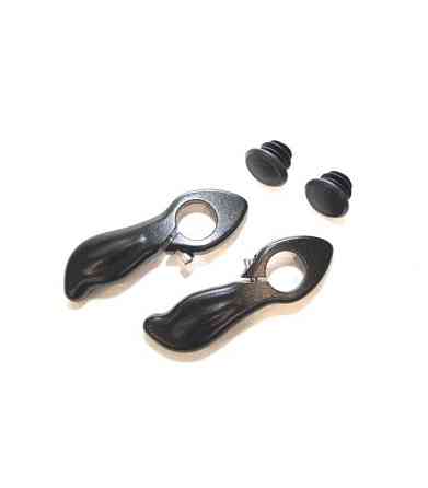 Упоры для рук велосипеда (рога) (алюминий, черные, фигурные) mod S Мукачево