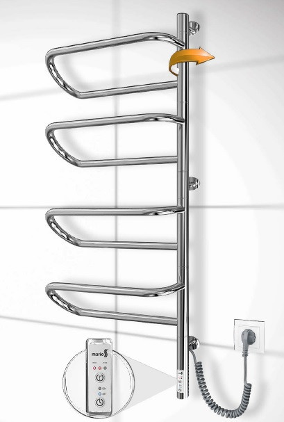 Электрический полотенцесушитель Mario Электра -I 1000х445 TR поворотный (правый) Киев - изображение 2