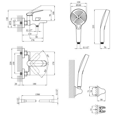 Змішувач Kroner KRM Linz - GRN060 (CV034902) Вінниця - фото 8