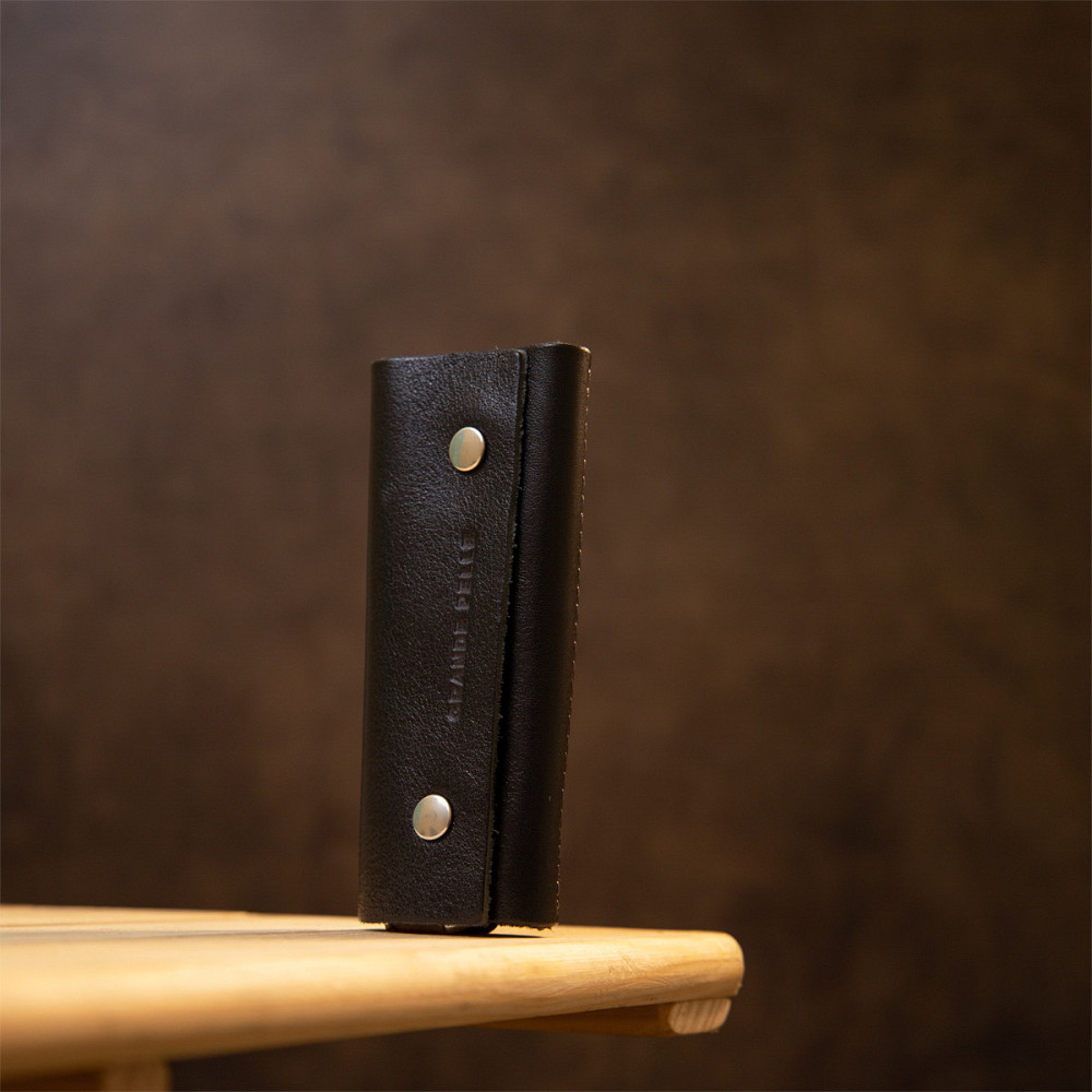 Универсальная кожаная ключница GRANDE PELLE 11351 Черный Киев - изображение 8