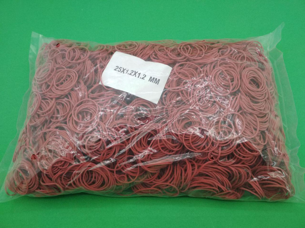 Для денег Резинка  №25 ( красная )*1,2мм  1 кг 