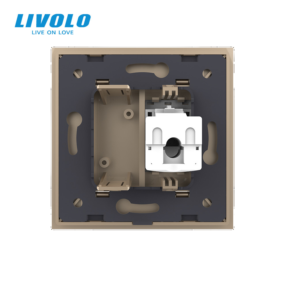 Розетка комп'ютерна RJ-45 Livolo золото скло (VL-C791C-13) Коломыя - изображение 10