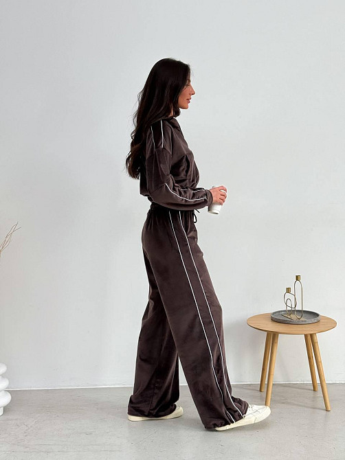 Велюровый костюм женский спортивный Шоколадный 42/46 Харьков - изображение 5