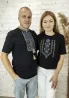 Жіноча вишиванка в чорному кольорі 5XL
