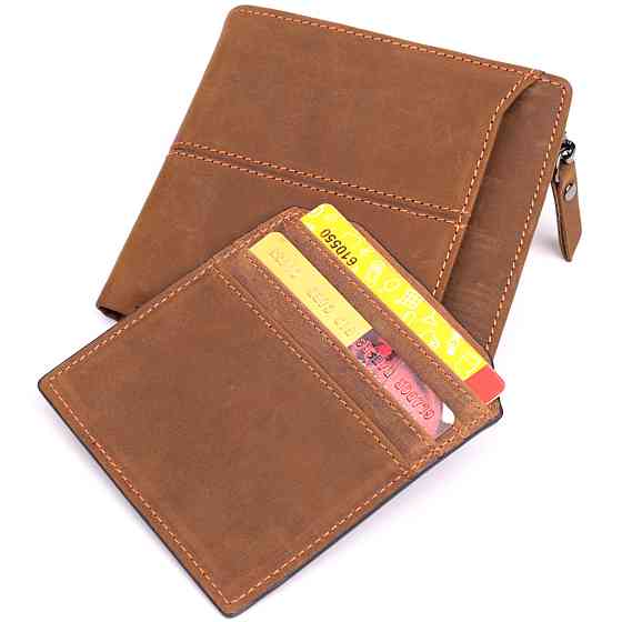 Практичный кошелек для мужчин из натуральной кожи 22856 Vintage Коричневый Киев