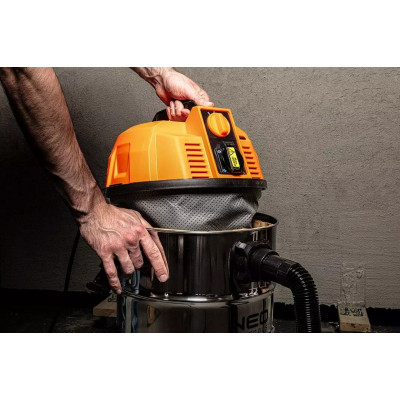 Пылесос строительный Neo Tools 1600Вт, 18 кПа, 35л, HEPA, колеса, 7.5кг (04-739) Винница - изображение 4