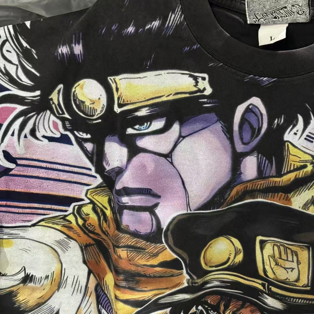 Футболка с принтом аниме Аниме Джоджобизарре Пригоди Джотаро оверсайз (S/M/L) Черний Днепр - изображение 7