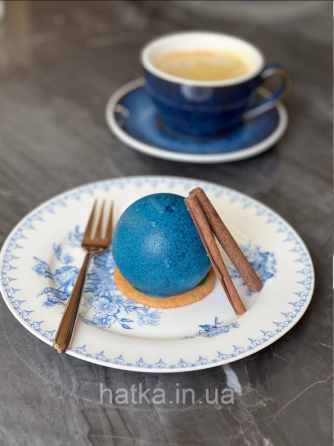 Тарілка порцеляна вінтажний стиль 20,7 см "Синя квітка" 102-1464 для дому та ресторанів Київ