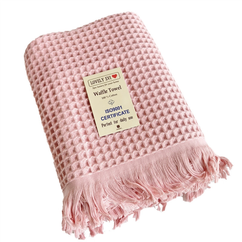 Вафельний рушник Lovely Svi - бавовна-  для ванної, готелів, спа - XXL 90х180 см -Рожевий (402421) Київ - фото 1