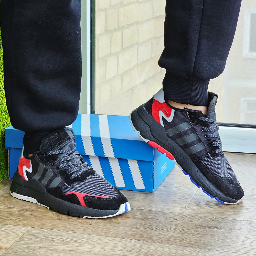 Літні Кросівки Adidas Jogger Сіточка Чорні Адідас Бігові Легкі (розміри: 41,42,43,44,45) Відеовідвід Дніпро - фото 10