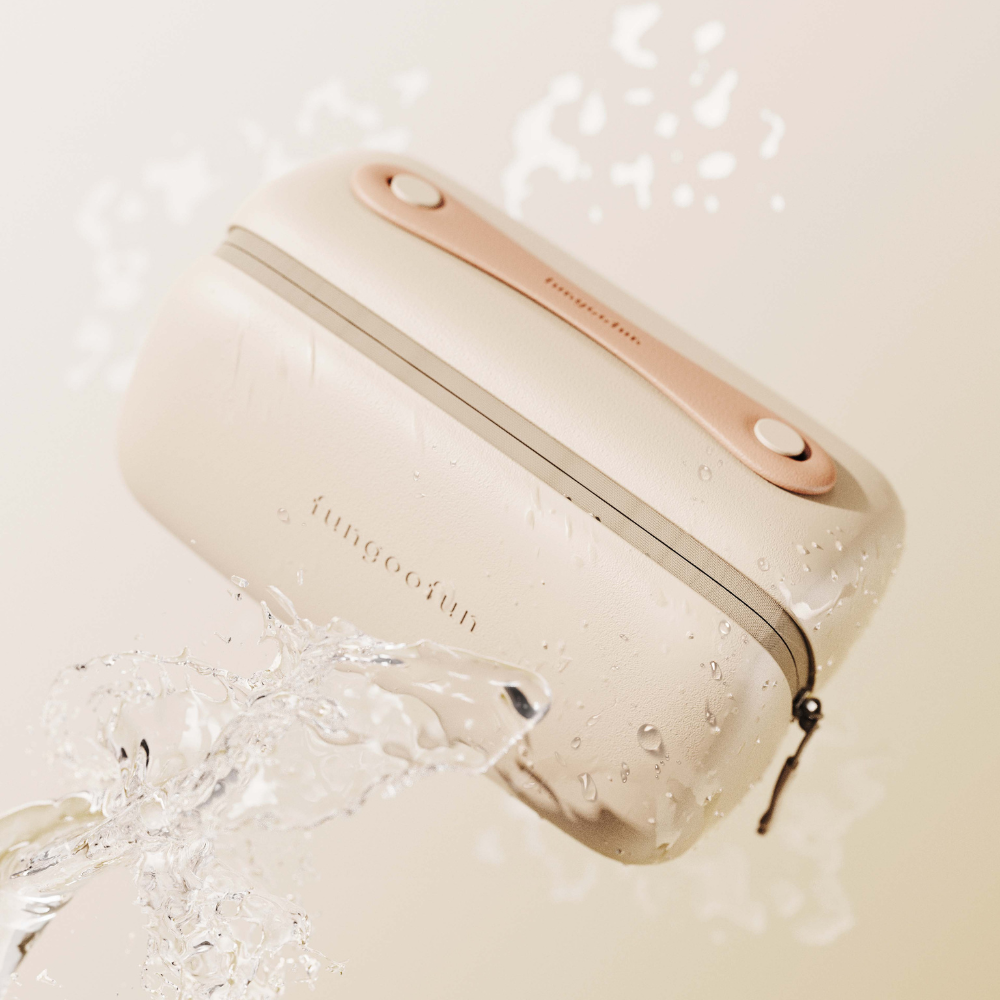 Косметичка силиконовая,дорожняя Fungoofun для аксессуаров в ваную и душ,водонепроницаемая на молнии,бежевая Каменец-Подольский - изображение 7