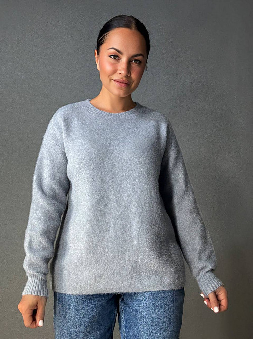 Светр жіночий Fancy Matinee 5977 ангора базовий, сірий, one size Київ - фото 8