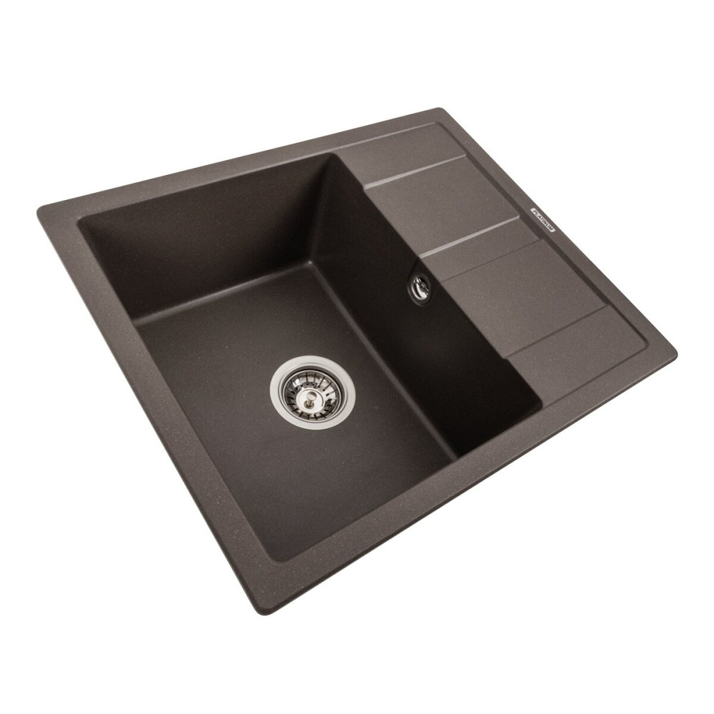 PLATINUM Гранітна мийка для кухні Platinum 5851 ARIA матова Темна скеля Київ - фото 2