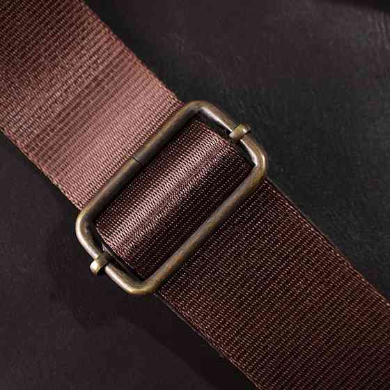 Вертикальная мужская сумка через плечо из гладкой натуральной кожи Коричневый (SHVIGEL) Киев