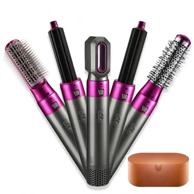 Фен з регулюванням температури і потоку повітря 5 в 1 + Кейс, Стайлер автоматичний для завивки волосся EG-27 Львів - фото 2