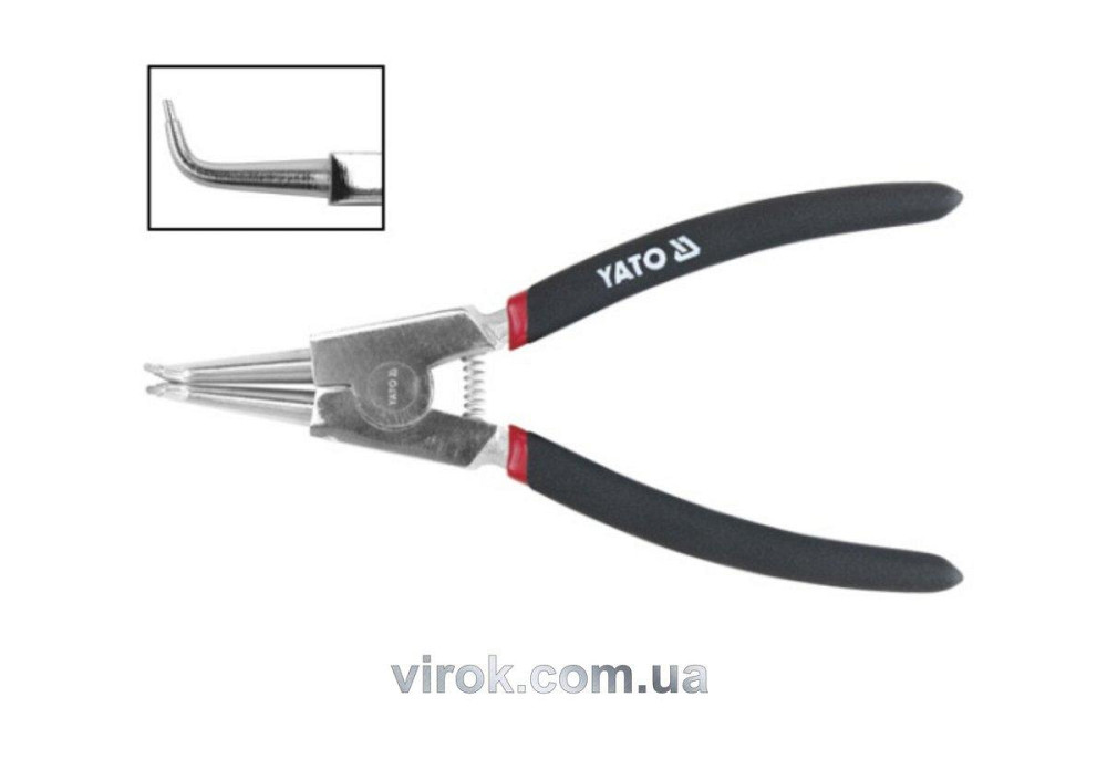 Знімач стопорних кілець YATO загн. (розтискання) l=200 мм [6/60] Одеса - фото 1