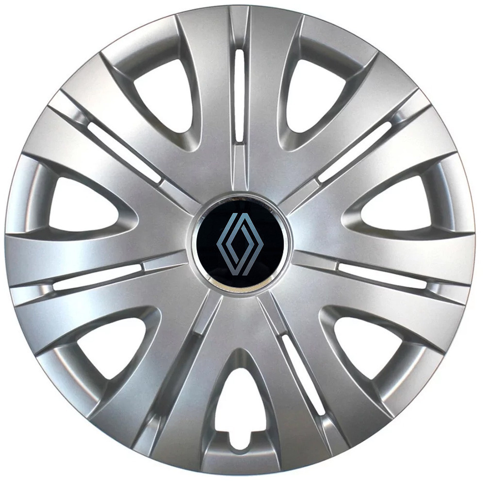 Автомобильные модельные колпаки R15 Renault NEW 317 4шт, SJS, серебристые Киев - изображение 1