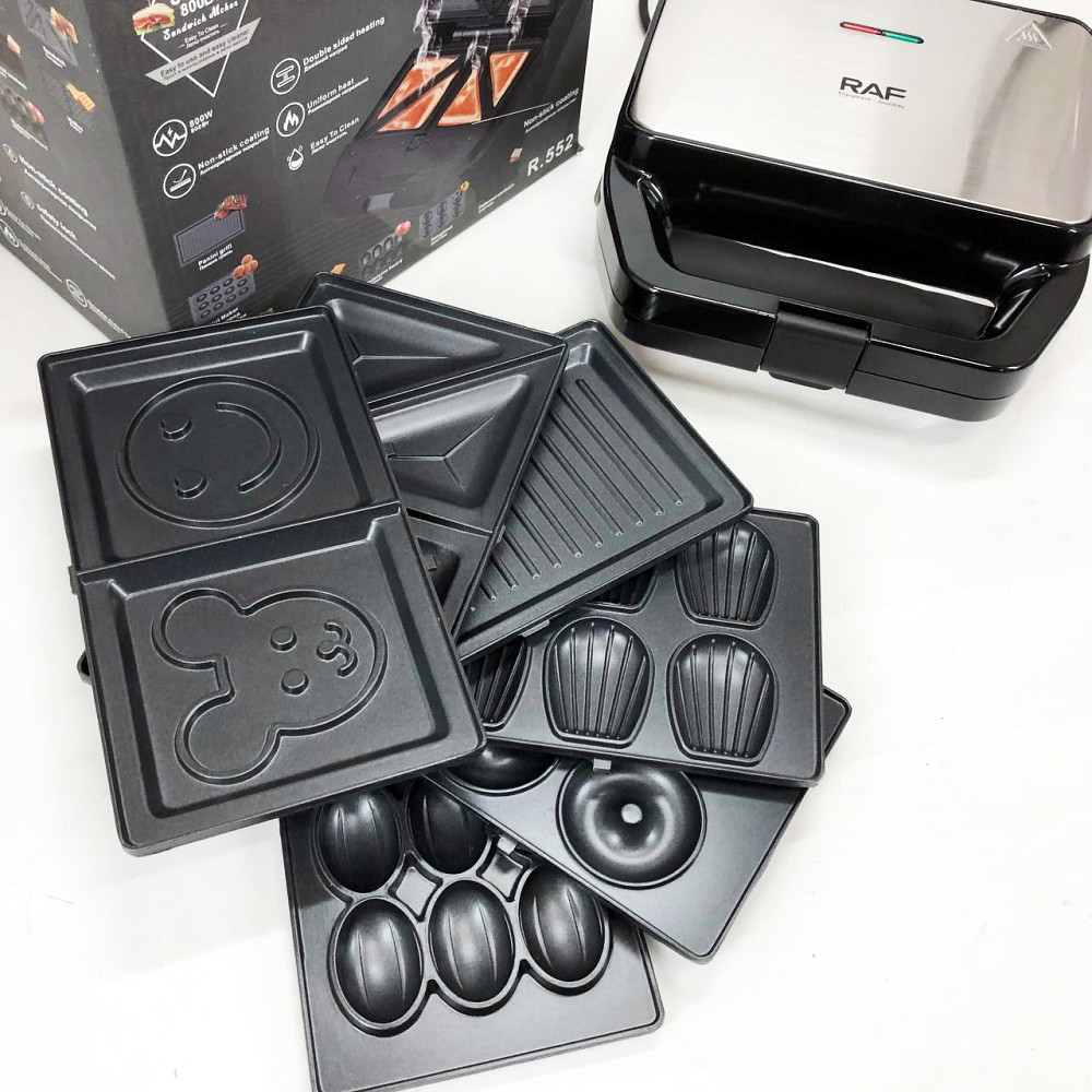 Гриль барбекю контактный RAF, Электрогриль прижимной для мяса для овощей, Домашний гриль бутербродница EY-11 Львов - изображение 19