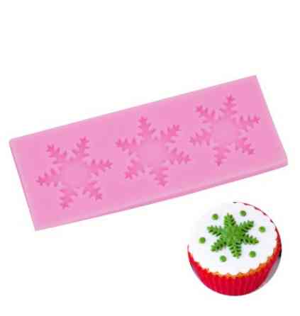 Молд новогодний Снежинки 43 на 108 мм розовый Киев