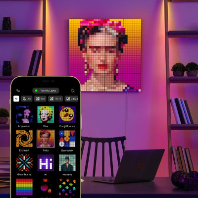 Гірлянда Twinkly Smart LED Squares 1 Starter Panel, RGB LED, USB-C, Black 16х16см (TWQ064STW-01-BUSB) Вінниця - фото 6