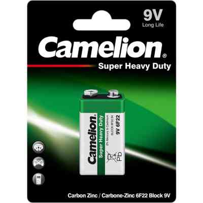 Батарейка Camelion Крона 6F22 9V Super Heavy Duty Green * 1 (6F22-SP1G) Винница