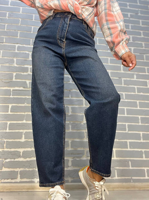 Джинси жіночі Replus 13134 MOM Cindy стрейчеві комфорт, темно-синій, 32, 32, 85 см, 120 см Київ - фото 8