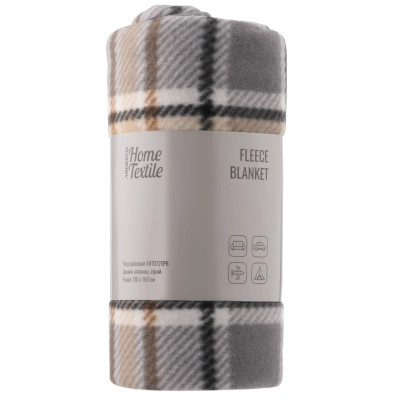 Плед Ardesto Fleece 100% полиэстер, серый 130х160 см (ART0721PB) Вінниця - фото 1