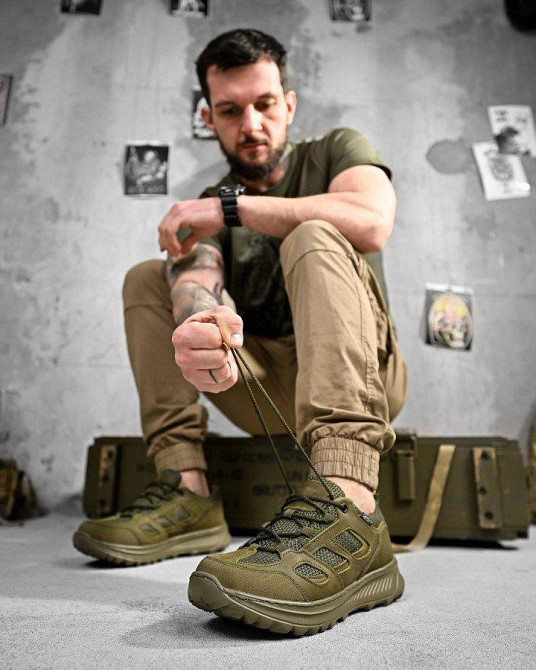 Літні тактичні кросівки PARTIOT олива ДЛ6469 Одеса - фото 6