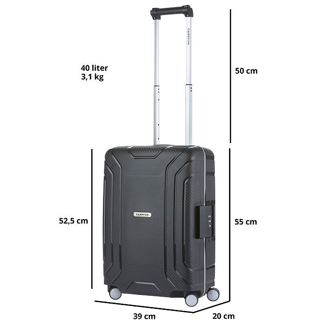 Валіза CarryOn Steward (S) Black (502322) Днепр - изображение 11