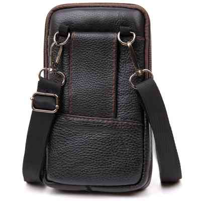 Сумка Vintage Унісекс на пояс на два відділення Коричнева (20427) Вінниця