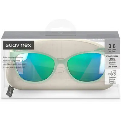 Дитячі сонцезахисні окуляри Suavinex зі стрічкою, напівкругла форма, 3-8 років, зелено-бежеві (308550) Вінниця - фото 4