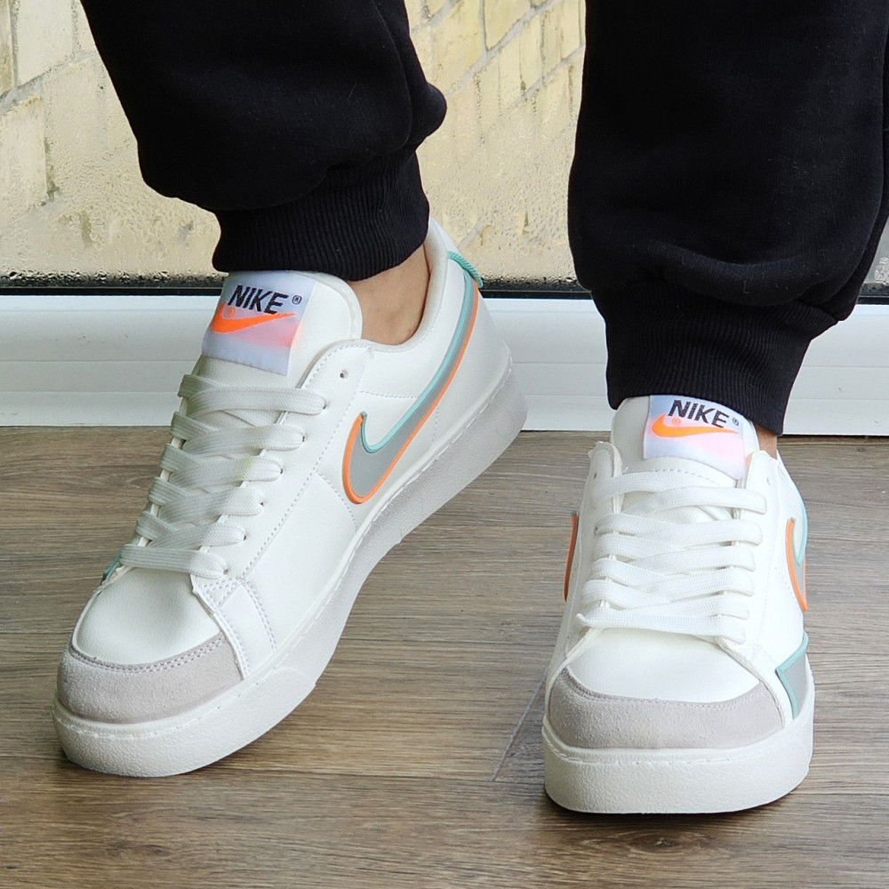 Кросівки Nike Бежеві Жіночі Білі Форси Шкіряні Найк Кеди (розміри: 40,41,42,43) Дніпро - фото 3