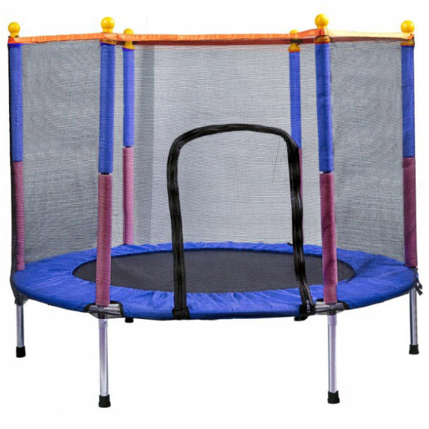 Батут манеж дитячий Atleto 140 см із сіткою синій KRB01 домашній для дітей Київ - фото 1