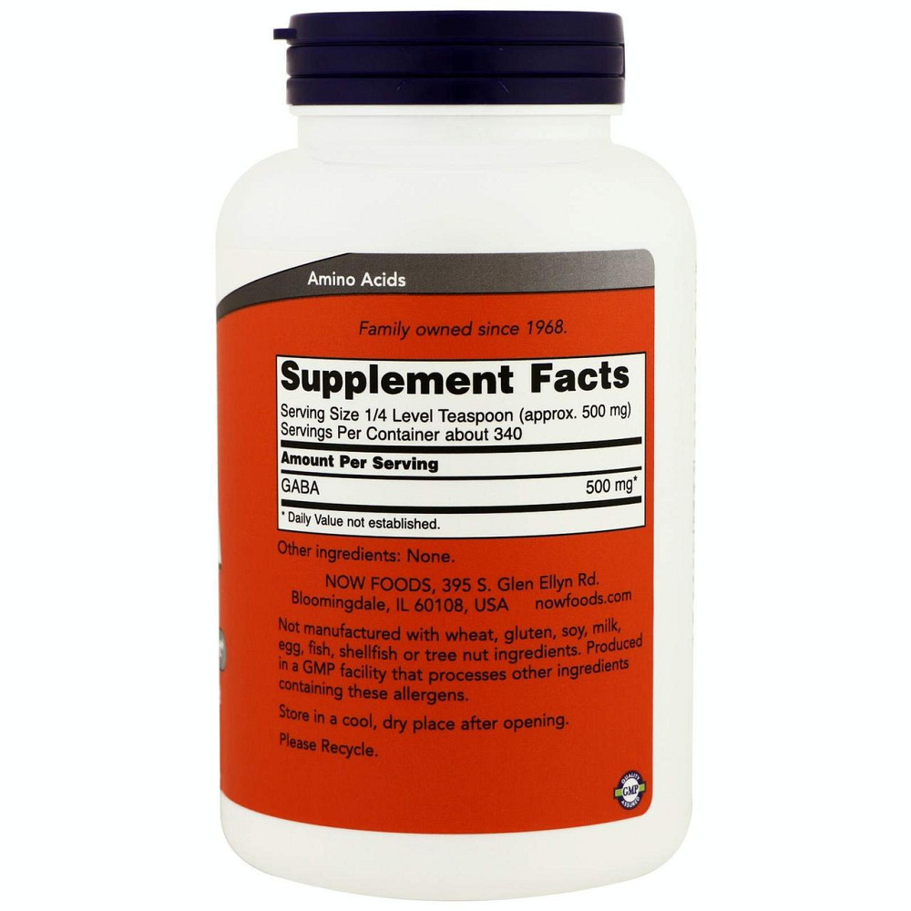 Гамма-аминомасляная кислота Now Foods GABA 170 грамм Киев - изображение 2