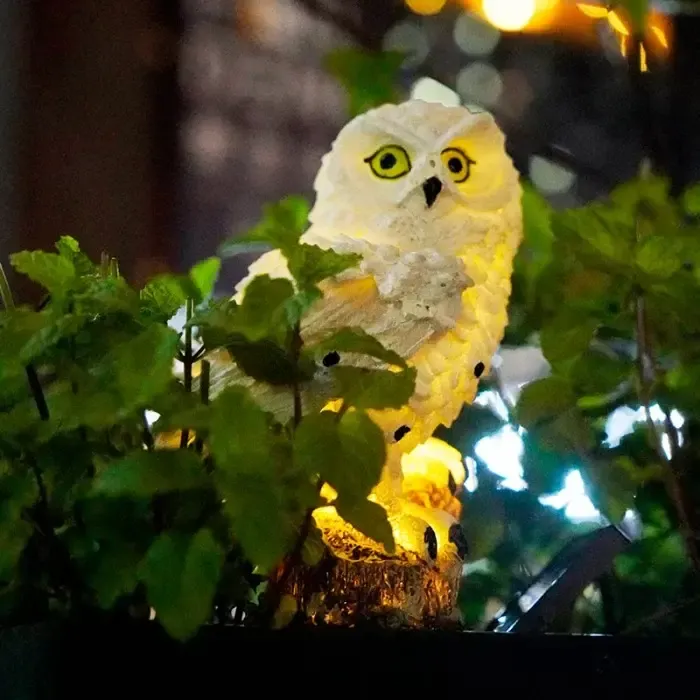 Фонарь садовый Сова с солнечной панелью WHITE Коломыя - изображение 2