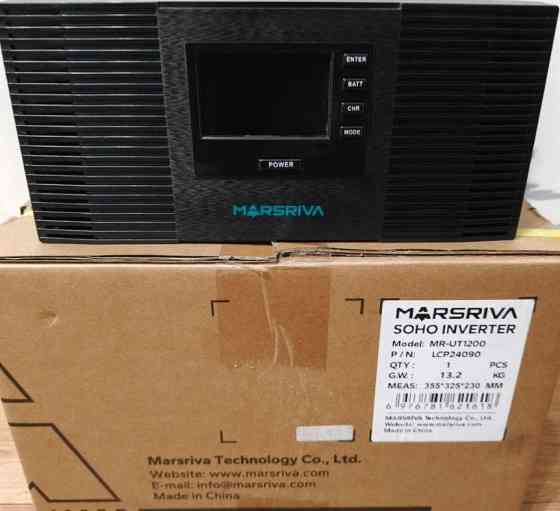 SOHO-Инвертор/UPS/ИБП Marsriva MR-UT1200 1000Вт/1200ВА 12В LiFePo4. Харків