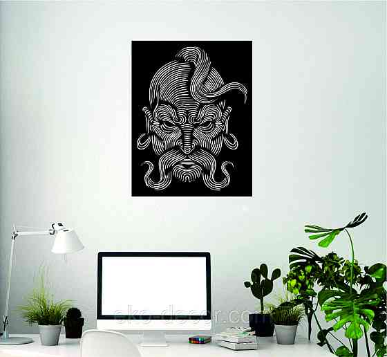 Декоративное настенное Панно «Козак» Декор на стену 70*54 см, Черный Киев