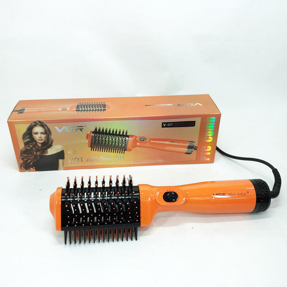 Фен мощный VGR, Фен обычный для укладки волос, Портативный для сушки Расческа-браш укладки QO-57 Львов - изображение 6